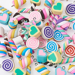 Кулоны из смолы и кулоны из полимерной глины ручной работы DIY-TA0008-75