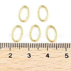 304ステンレススチールオープン丸カン  オーバル  18KGP本金メッキ  6x10x1mm  18ゲージ  内径：4x8mm&nbsp;STAS-F221-46W-G