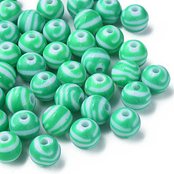 Perles acryliques à rayures opaques&nbsp;MACR-S373-27A-07