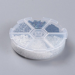 6 цвет 8/0 стеклянных бусины&nbsp;SEED-X0052-03A-3mm