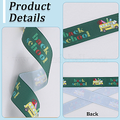 2 рулон 2 стиля полиэстеровая цветная печатная лента в рубчик на школьную тематику&nbsp;OCOR-GF0004-23C