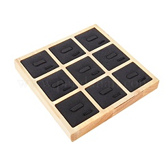 Présentoir à anneaux en bois à 9 fente&nbsp;RDIS-WH0001-05