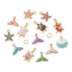 24шт 12 стиля подвески из сплава с эмалью&nbsp;ENAM-FP0002-05