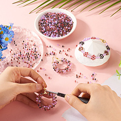 100 г прозрачные стеклянные круглые бусины&nbsp;SEED-TA0001-44B