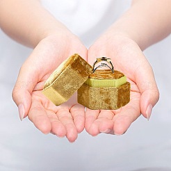 Бархат кольца коробки VBOX-GF0001-02D