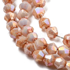 Непрозрачная выпечка окрашенные стеклянные бусы пряди DGLA-F002-01D