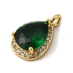 Pendentifs avec zircon cubiques à micro-pavés en laiton&nbsp;KK-C255-23G