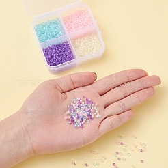 1000 pz 4 colori 8/0 colori interni trasparenti perline di semi di vetro&nbsp;SEED-YW0001-70