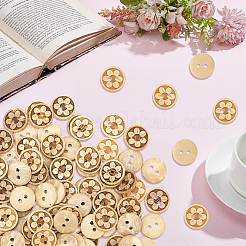 100 шт. кокосовые пуговицы с 2 отверстиями&nbsp;BUTT-CY0001-31