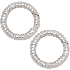 2 шт. 925 кольца-пружинки из стерлингового серебра&nbsp;STER-SC0001-57