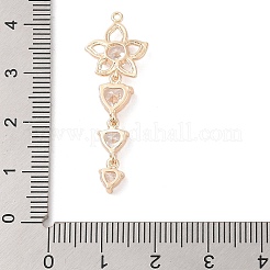 Подвески из прозрачного стекла с инкрустацией из латуни KK-S388-07G