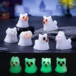 Хэллоуин - светящееся непрозрачное украшение в виде привидения из смолы DJEW-N004-12