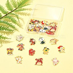 24шт 12 стиля подвески из сплава с эмалью&nbsp;ENAM-FS0002-86