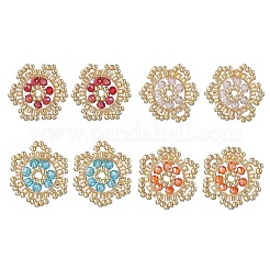 Pendientes con cuentas de vidrio y flores&nbsp;EJEW-MZ00668