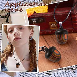 Набор для самостоятельного изготовления ожерелья-медальона из желудей WOOD-SC0001-59A