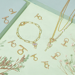 12 шт. 6-х стилевые латунные застежки-тоглы KK-PH0011-40G