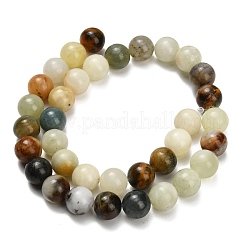 Cuentas de jade natural de la mantequilla de hebras&nbsp;G-C289-B03-10mm