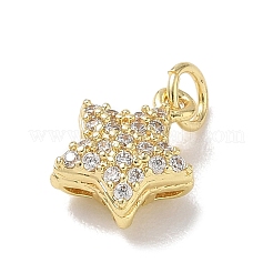 Breloques en laiton avec zircone cubique de micro pave&nbsp;KK-L268-030G-02