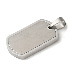 Colgantes de etiqueta en blanco con estampado de acero inoxidable 304&nbsp;STAS-G346-20P