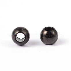 ロンデルイオンプレーティング（IP）304ステンレス鋼スペーサービーズ  電気泳動黒  4mm  穴：2mm&nbsp;STAS-I057-01-4mm