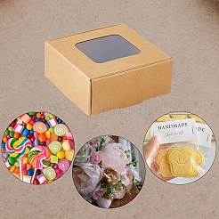 Ящик для хранения конфет из крафт-бумаги CON-WH0084-90A