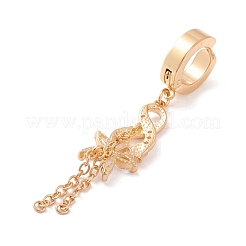 Anello ombelico con charm infinito e fiore di zirconi&nbsp;AJEW-F057-08G