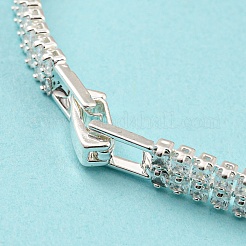 Браслет из латуни с конским глазом и стойкой BJEW-Q771-07S