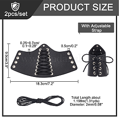 Регулируемый браслет из искусственной кожи с восковыми хлопковыми шнурами AJEW-WH0248-457B