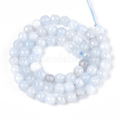 Gefärbt natürlichen weißen Jade Perlen Stränge&nbsp;X-G-T139-6mm-60-24
