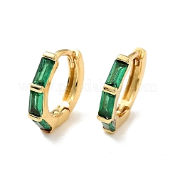 Прямоугольные серьги-кольца с кубическим цирконием EJEW-C028-24G