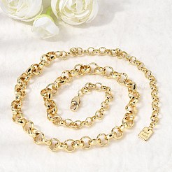 Ожерелья из латунной цепочки 8 мм&nbsp;NJEW-L013-12G