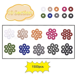 1500 Stück 10 Farben dunkle Farben handgefertigte Polymer-Tonperlen&nbsp;CLAY-YW0001-37B