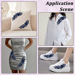 2 paire de patchs pour vêtements en polyester&nbsp;DIY-GF0013-19F