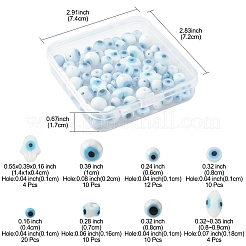 80шт 8 стиля бусины ручной работы лэмпворк «Сглаз» LAMP-FS0001-38A