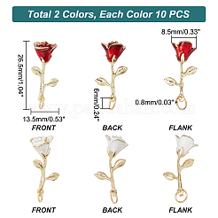 20шт 2 цвета сплава эмалевые подвески ENAM-UN0001-01