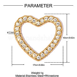 304 Edelstahl mit Kristall-Strass-Anhängern&nbsp;RB-OY001-14G-01