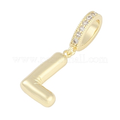 Латунные микропаве прозрачные подвески с фианитом KK-M289-01L-G