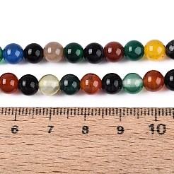 Brins de perles d'agate naturelle (teintes et chauffées)&nbsp;G-Q604-6MM-01