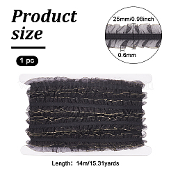 Плоский эластичный шнур из полиэстера с рюшами длиной 14 м. EC-FG0001-03A