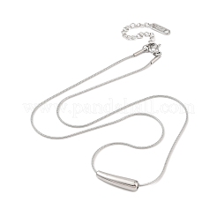Colliers à pendentif conique en chaîne serpent ronde en acier inoxydable 304 anti-ternissement&nbsp;NJEW-N055-12P