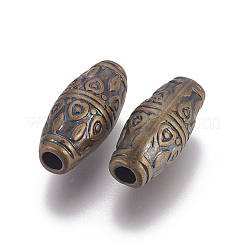 CCBプラスチックビーズ  オーバル  アンティークブロンズ  23x10mm  穴：3.5mm&nbsp;CCB-E052-37AB