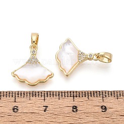 Natürliche weiße Muschel Anhänger&nbsp;KK-N287-25G