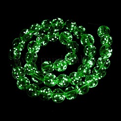 Светящиеся бусины ручной работы из искусственного песка в технике лэмпворк LAMP-B028-03M-10mm