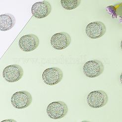 50 шт. плоские круглые блестящие прозрачные акриловые свободные кольца для папок-дисков DIY-CP0012-15