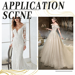 3d аппликации с вышивкой на молочных шелковых тканях в форме цветка PATC-WH0012-27