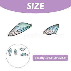 Набор подвесок из прозрачного хрусталя со стразами из прозрачной смолы&nbsp;RESI-TAC0002-46C