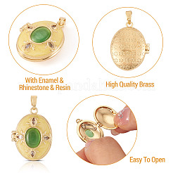 1 pendentif médaillon en laiton émaillé&nbsp;FIND-TA0010-71D