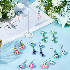 Латунь болтающиеся серьги&nbsp;EJEW-SC00001