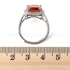 925 перстень из стерлингового серебра с паве из кубических цирконий RJEW-C138-01A-01