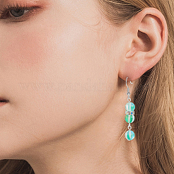 150 шт. 6-х цветные синтетические бусины из лунного камня G-PA0001-02